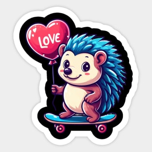 Valentine Hedgehog Valentine Hedgehog 2024 Sticker